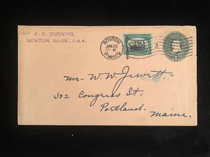 MA BOSTON 1903 COVER #294 + 1¢ ENTIRE - Imagen 1 de 2