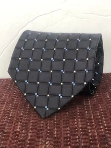 Roberto Villini Collezione 100% Silk Handmade Neck Tie Length 60”+ Navy Blue - Picture 1 of 6