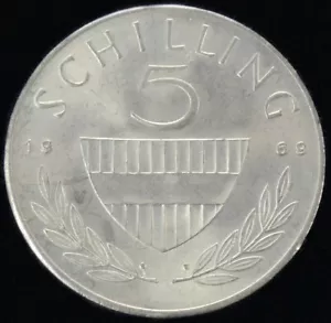 Austria 5 Schillings 1968 to 1998 (Choose Year and Grade) KM2889a (GLIC-003A) - Picture 1 of 6