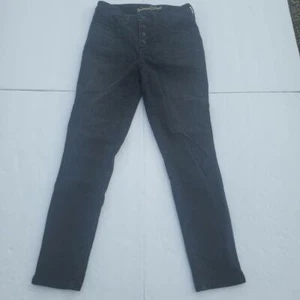 Jeans donna denim nero taglio skinny taglio alto filo universale taglia 00 24R - Foto 1 di 7