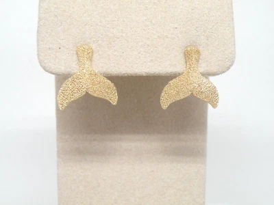 Autêntico Brinco Kabana Ouro Amarelo 14k, Cauda de Baleia Média, Acabamento Pavê NOVO - Imagem 1 de 4