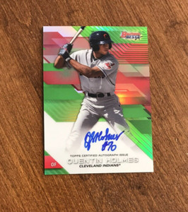 Quentin Holmes 2017 Bowman's Best Green Refractor Auto B17-QH Guardians /99