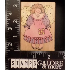Hero Arts Rubber Stamps G1045 COUNTRY ANGEL QUILT DRESS RELIGIOUS #645 - Picture 1 of 2