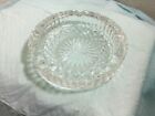 L16 Vintage Heavy Cut Crystal Round Cigar/Cigarette Ashtray 6" With 3 Divots-Euc
