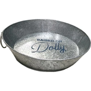 Dolly Parton 14” Galvanized Steel 4” Deep Tray/display Farmhouse Style Rare - Picture 1 of 1