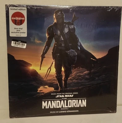 Ludwig Goransson Star Wars The Mandalorian Season 2 Blue Vinyl LP and Poster New — 第 1/2 张图片
