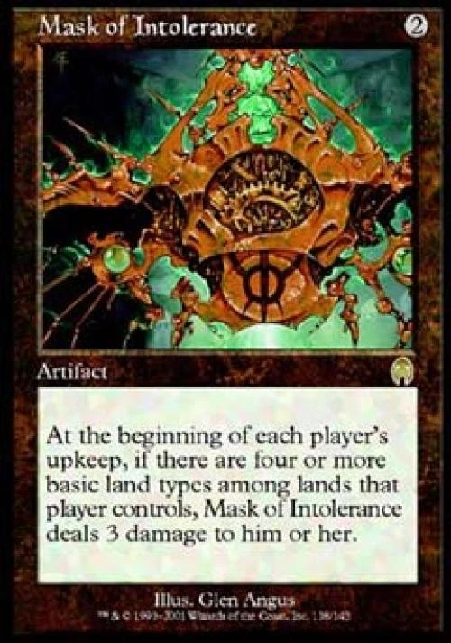 Mask of Intolerance - Medium Play MTG Apocalypse - Image 1 of 1