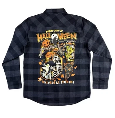 Camisa de franela a cuadros Universal Studios para hombre Halloween Horror Nights 2022 talla pequeña Foto 1 de 4