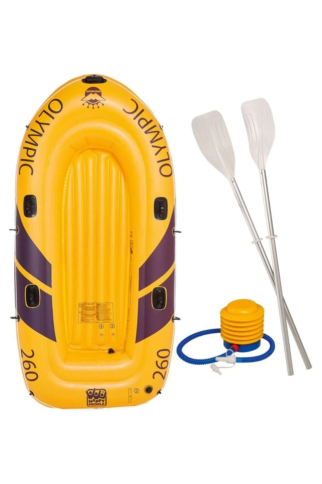 Wehncke Schlauchboot Olympic 260er 252 x 125 cm Sportboot Paddelbot + Blasebalg