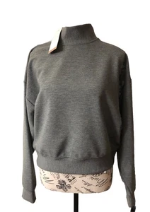 Pullover Calia Wedge Funnel Gris Jaspeado Oscuro Nuevo con Etiquetas Mediano $78 Textura Elevada - Imagen 1 de 17