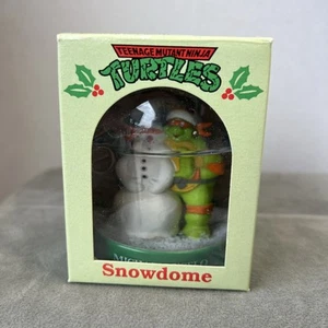 1990 Teenage Mutant Ninja Turtles Michelangelo Christmas Snow Dome Globe (READ) - Picture 1 of 9