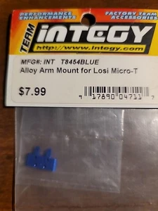 TEAM INTEGY #T8454BLUE ALLOY ARM MOUNT LOSI MICRO T - Picture 1 of 2