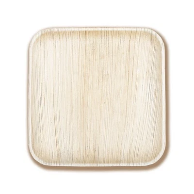Eco-gecko 100 Disposable 8" Square Palm Leaf Plates - Image 1 of 4