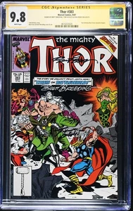 Thor #383 CGC 9.8 SS signiert DeFalco, Frenz & Breeding • Marvel Comics • 1987 - Bild 1 von 2