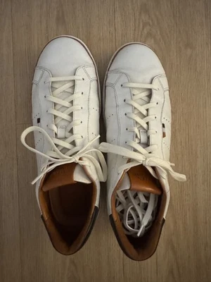 Zapatilla deportiva Allen Edmonds Alpha con cordones para hombre 11 EEE extra ancha de cuero blanco informal Foto 1 de 4