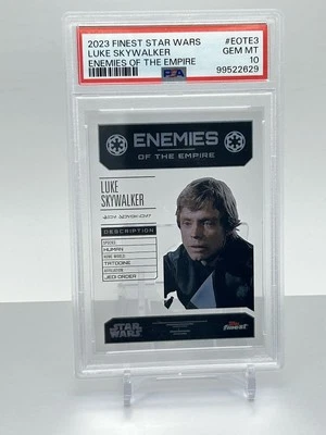 2023 Topps Star Wars Finest Enemies Of The Empire Luke Skywalker EOTE3 PSA 10 - Image 1 of 2