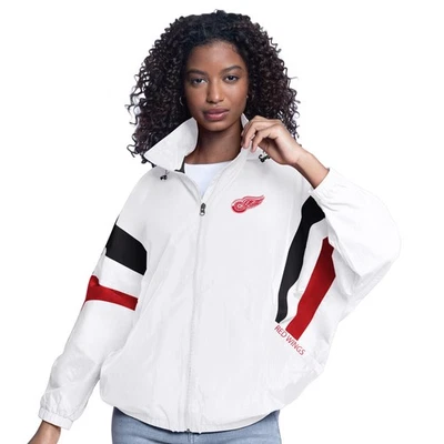 Women's-G-III Sports by Carl Banks  White Detroit Red Wings Game News Oversized - Image 1 of 2