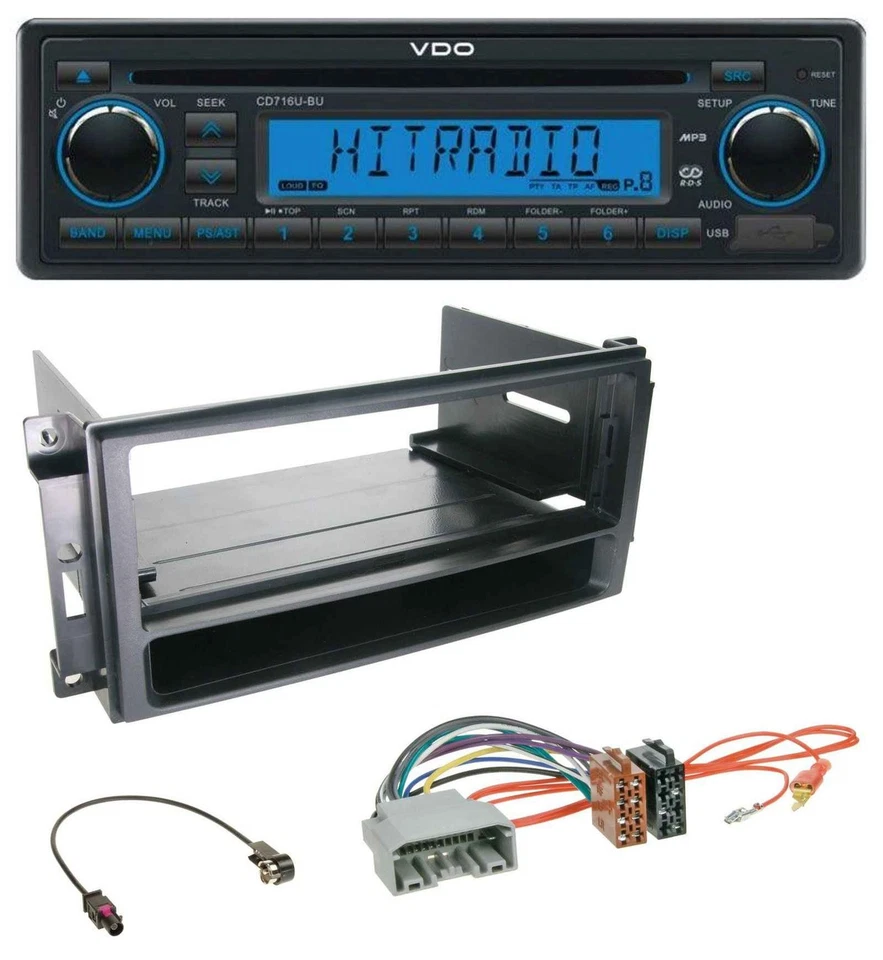 VDO AUX MP3 1DIN CD USB Autoradio für Chrysler 300C Sebring Dodge Avenger Nitro - Bild 1 von 4