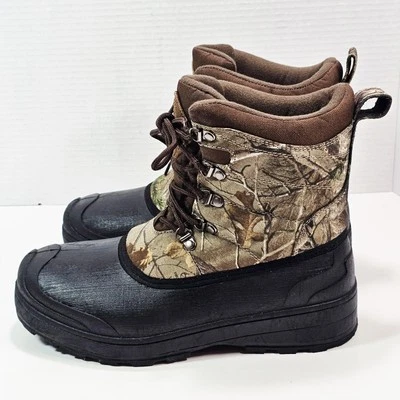 Ozark Trail Mens Camo Insulated Waterproof Boots 7.0 M Hunting Thinsulate EUC - Image 1 of 4