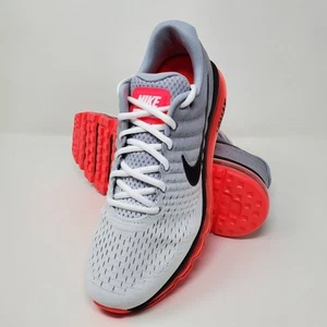 Nike Air Max 2017 Wolf Grey Hot Punch Red Black Cool 849559-106 Men's Size 8.5 - Picture 1 of 11