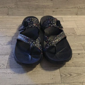 Skechers Women Sandals Floral Criss Cross Straps Slip On Comfort Foam Size 10 - Picture 1 of 11