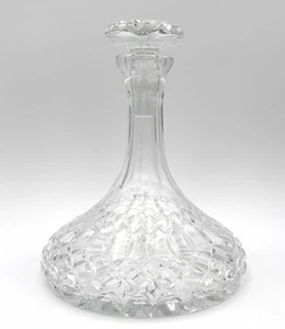 VINTAGE MCM VIOLETTA 24% HAND CUT LEAD CRYSTAL SHIP’S DECANTER MADE IN POLAND - Picture 1 of 15