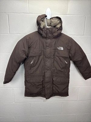Chaqueta Parka North Face McMurdo Abajo Marrón Niños Grande Para Hombre Pequeña HyVent Pesada Foto 1 de 4