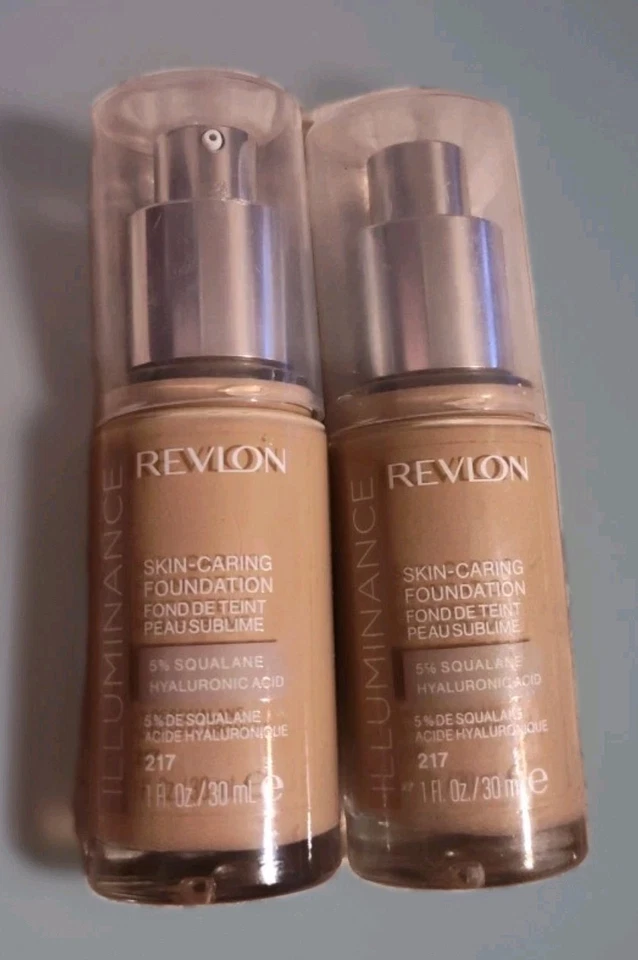 2X REVLON Illuminance Skin Caring Liquid Foundation 217 Beige New Sealed - Image 1 of 1