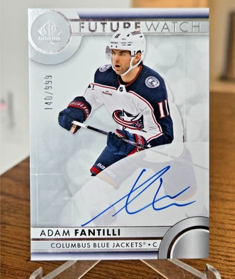 2023-24 SP Authentic Adam Fantilli RC Future Watch Auto 140/999 Columbus - Image 1 of 4