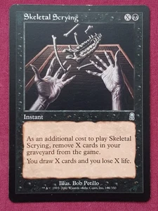 Magic The Gathering ODYSSEY SKELETAL SCRYING tarjeta negra Magic The Gathering - Imagen 1 de 2