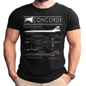 Maglietta Concorde British Airways Schematic Design - Foto 1 di 1