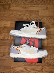 Size 9.5 - Jordan 1 Low Retro OG Atmosphere Grey Custom - Picture 1 of 8