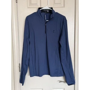 Greyson Hombre 1/4 Cremallera Jersey Azul Manga Larga Talla Pequeña/pb1 - Imagen 1 de 8