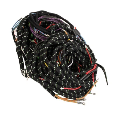 JAGUAR XK120 COMPLETE BRAIDED WIRING HARNESS SET WITH RELAY FLASHERS LHD JL184 — 第 1/4 张图片