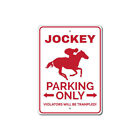 Jockey Parking Only Sign Horse Rider Custom Aluminum Metal Decor