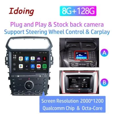 10.2" CarPlay Android 12 Car Stereo Radio for Ford Explorer 11-19 GPS Carplay - Image 1 of 4