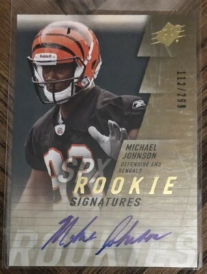 2009 SPx ROOKIE SIGNATURES MICHAEL JOHNSON ROOKIE AUTO CARD 112/299 - Image 1 of 2