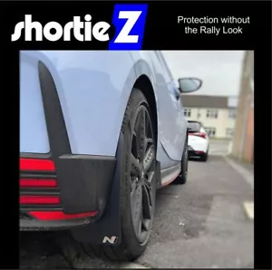 shortieZ | Mud Flaps & Fixings to fit Hyundai i20N Black 4mm PVC *Satin-Matt N-S - Picture 1 of 4