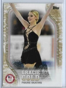 2018 Topps Olympics Gracie Gold figura patinaje paralelo dorado/25 tarjetas #US-14 - Imagen 1 de 2