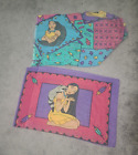 Lot vintage de draps et taies d'oreiller plates Disney Pocahontas doublés TWIN années 90