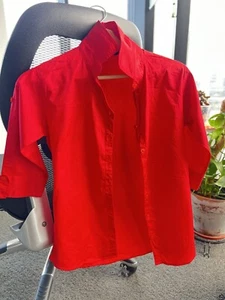Coral Red Slim Fit women shirt - Picture 1 of 2