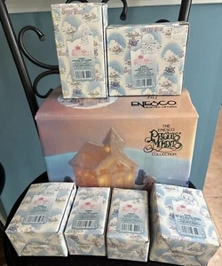 Precious Moments Sugar Town Chapel Nightlight Set 7 Pieces Complete - Picture 1 of 5