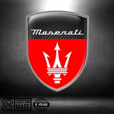 Pegatina Maserati | Calcomanía insignia guardabarros | Logotipo lateral maletero parachoques portátil etc. Foto 1 de 4