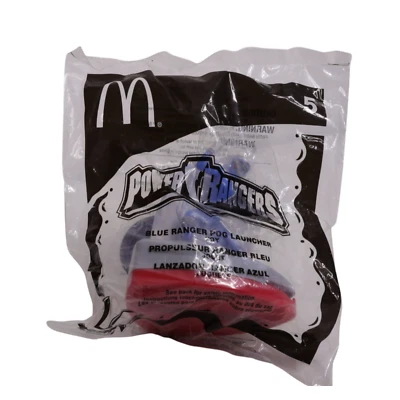 Boneco 2005 McDonald's #5 Power Rangers Blue Ranger Pog Launcher 4" - Selado - Imagem 1 de 4