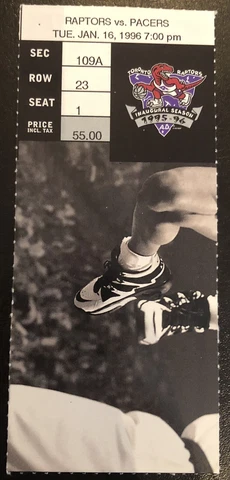 Toronto raptor inaugural season ticket stub Cover