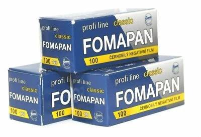 Película en rollo Fomapan 100 120 - paquete de 3  Foto 1 de 4