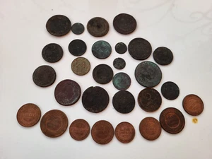 Imperial RUSSIA Copper COIN ST. PETERSBURG MINT BIG SET COINS CONDITION FOTO - Picture 1 of 20