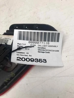 Conjunto de lanterna traseira de passageiro BMW RH tampa montada Oe⚡️ Compatível com BMW 535I 2011-2012 - Imagem 1 de 4