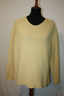 Sahalie Sz 3X Solid Goldenrod Heavy Long Sleeve Sweater Cotton Blend — 第 1/4 张图片