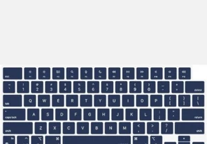 2 x Keyboard Covers by Kuzy for Macbook Pro navy blue Package is 12x5" removable - Picture 1 of 4